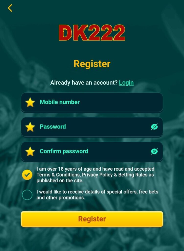 DK222 Register Pakistan