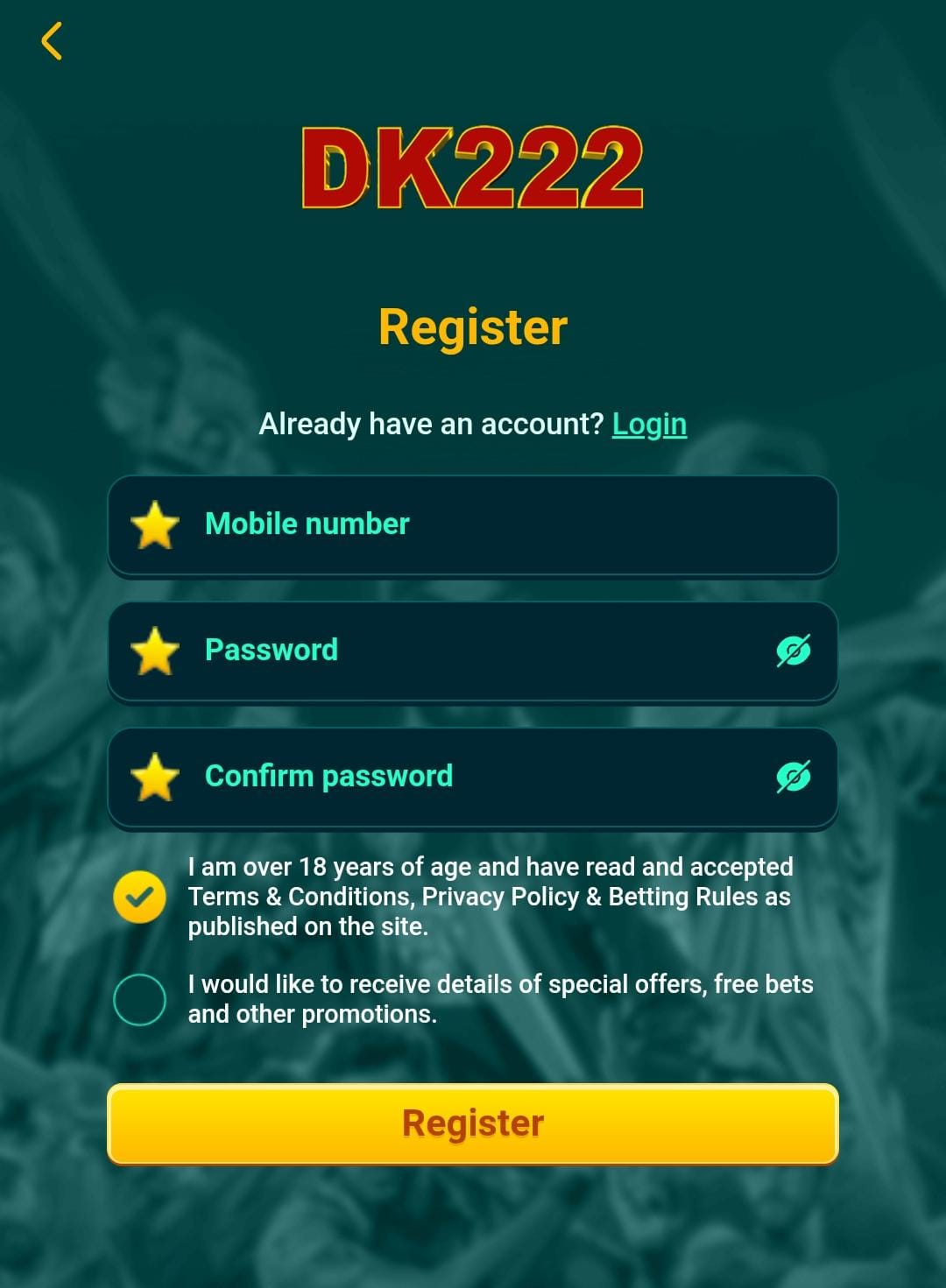 DK22 Game Register